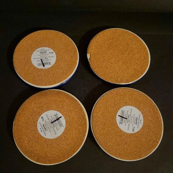 Set Of Four Handcrafted Ceramic Geode-Style Coasters - Picture 3 of 6